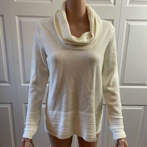 Elegant Cream Cowl Neck Sweater